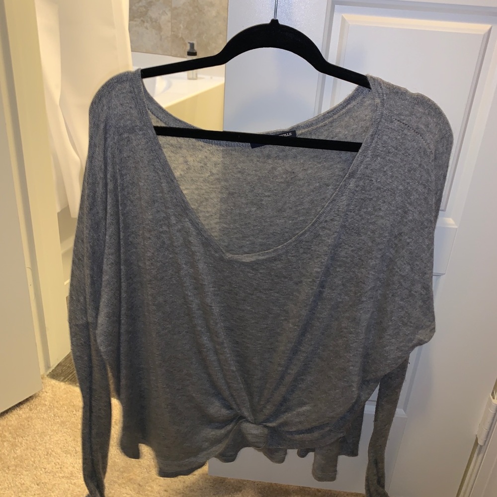 gray sweater